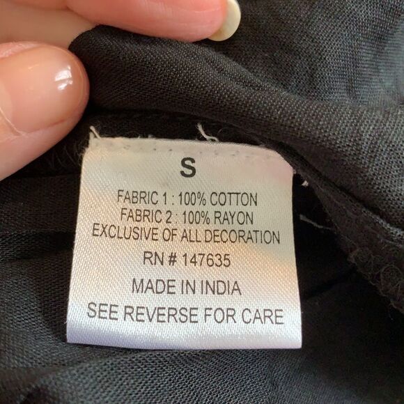 NWT Free Generation black boho blouse - Picture 8 of 9